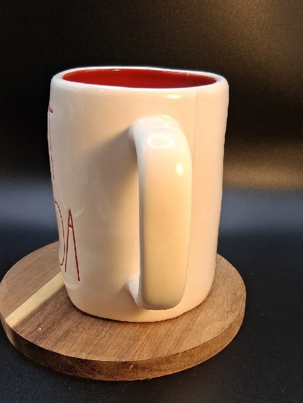 Rae Dunn Cream Ceramic Mug with Black Logo